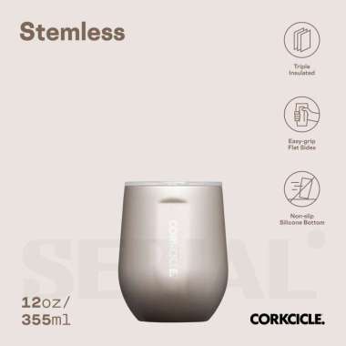 CORKCICLE® Stemless 12oz - Latte / Oat Milk