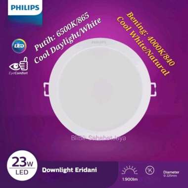 lampu philips eridani PUTIH 6500K Led downlight 23w / 23 watt