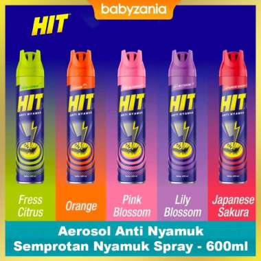 HIT Aerosol Anti Nyamuk / Semprotan Nyamuk Spray - 600 ml Orange