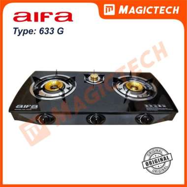 KOMPOR GAS AIFA SINGAPORE 3 TUNGKU 633G STAINLESS