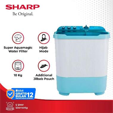 SHARP ES-T1270SJ-BL Mesin Cuci [11 KG]