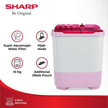 SHARP ES-T1270SJ-PK Mesin Cuci [10 KG]