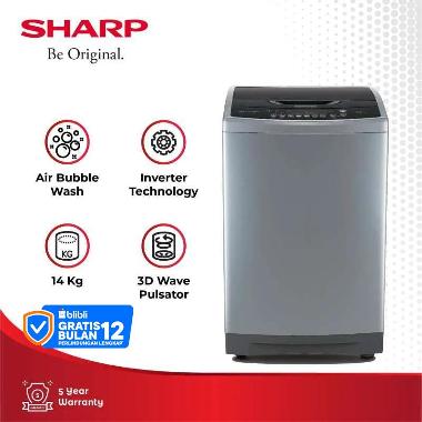 Sharp ES-F1408X-SL Mesin Cuci 1 Tabung [ 14 kg ]