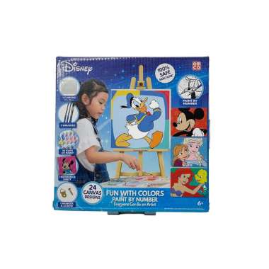 Mainan EMCO Disney Fun With Colors Paint By Numbers Cat Air dan Kanvas Donald Duck