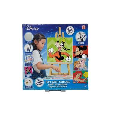 Mainan EMCO Disney Fun With Colors Paint By Numbers Cat Air dan Kanvas Goofy