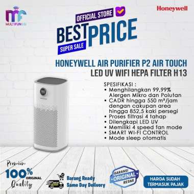 Honeywell Air Purifier P2 Air Touch LED UV WiFi Hepa Filter H13 Air Purifier