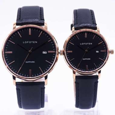 Lofoten 8109 Jam Tangan Couple - Jam Tangan Lofoten Original Couple Black Rosegold