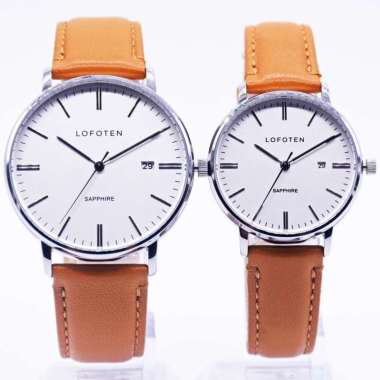 Lofoten 8109 Jam Tangan Couple - Jam Tangan Lofoten Original Couple Brown Silver