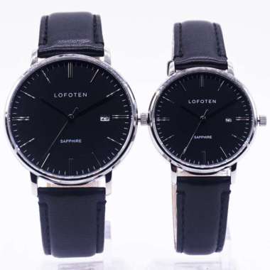 Lofoten 8109 Jam Tangan Couple - Jam Tangan Lofoten Original Couple Black Silver