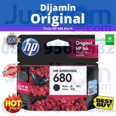 HP Original 680 Tinta Printer - Black Black