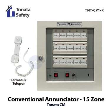 Annunciator Fire Alarm Control Panel 15 Zone Tonata / MCFA Notifier