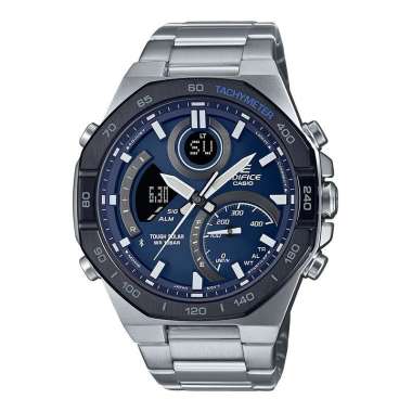 Jam Tangan Pria Casio Edifice ECB-950DB-2ADF Tough Solar Men Blue Digital Analog Dial Stainless Stee