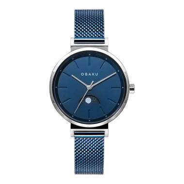 Jam Tangan Wanita Obaku V243LMCLML Maane Arctic Blue Dial Blue Mesh Strap