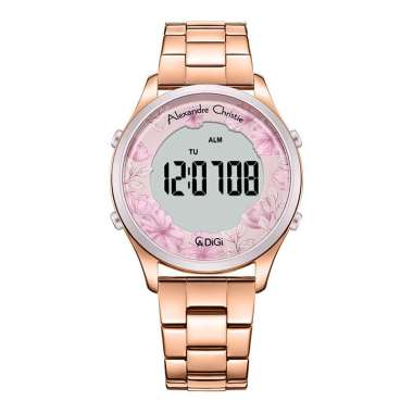 Jam Tangan Wanita Alexandre Christie Digi AC 9363 LH BRGPN Ladies Digital Dial Rose Gold Stainless S
