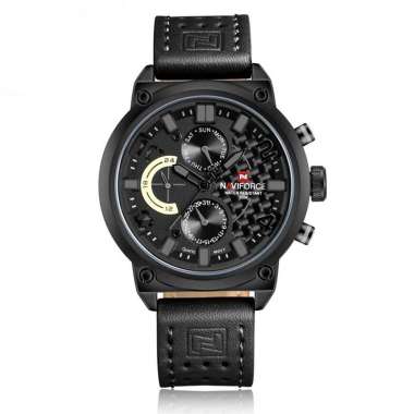 JAM TANGAN NAVIFORCE 9068 M1 JAM NAVIFORCE ORIGINAL 9068 LA - KULIT HITAM JAM TANGAN NAVYFORCE 9068