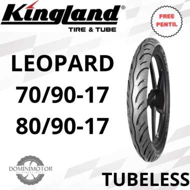 KINGLAND Leopard 80/90 90/90 Ring 17 Tubeless Ban Motor Ring 17 Ban Motor Tubeless 80/90-17