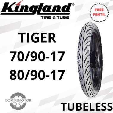 KINGLAND TIGER 70/90 80/90 Ring 17 Tubeless Ban Motor Ring 17 Ban Motor Tubeless 80/90-17
