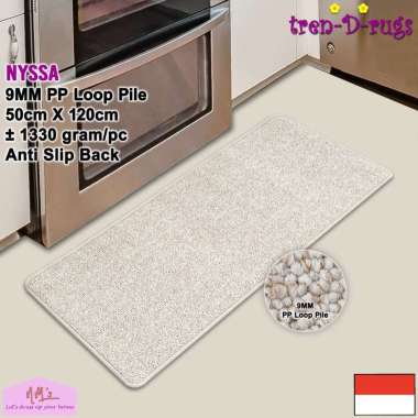 Tren-D-rugs Keset kaki tebal polos alas lantai dapur panjang modern anti slip 50 cm x 120 cm - NMs C