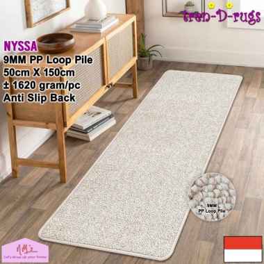 Tren-D-rugs Keset kaki tebal polos alas lantai dapur panjang modern anti slip 50 cm x 150 cm - NMs C