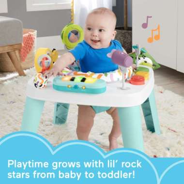 Fisher-Price 3-in-1 Hit Wonder Baby Activity Center & Toddler Play Table With Music & Lights HNR23