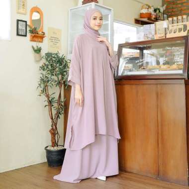 Lozy Hijab - Haifa Tunik Set (One Set Tunik Melayu) Lilac