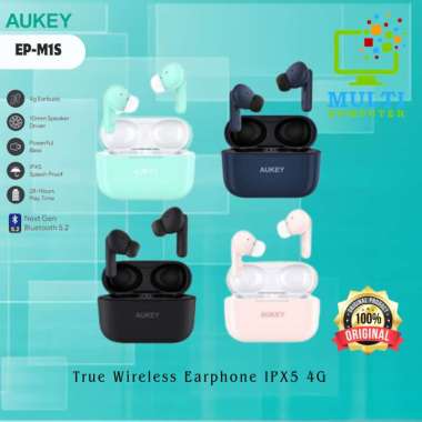 AUKEY Wireless Earphone IPX5 4G TWS EP-M1S Earbuds Bluetooth Hijau