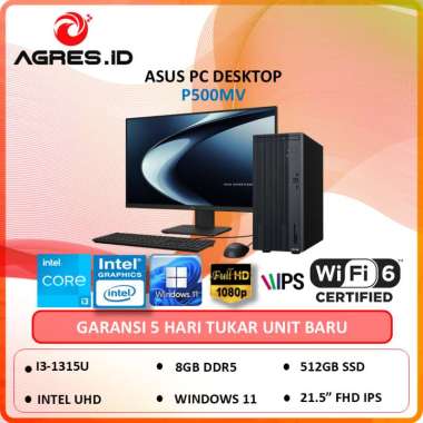 ASUS PC DESKTOP P500MV I3 1315 RAM 8GB SSD 512GB W11 + MONITOR 22" OFFICE 365 1YR WINDOWS 11 PRO