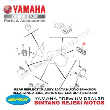REAR REFLECTOR ASSY, MATA KUCING SPAKBOR BELAKANG X-RIDE, LEXI
