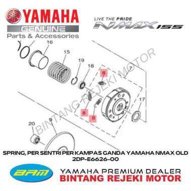 SPRING, PER SENTRI PER KAMPAS GANDA YAMAHA NMAX OLD 2DP-E6626-00