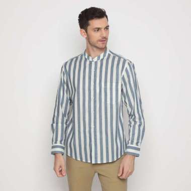 Platini Kemeja Pria Lengan Panjang Katun Biru 961242 L