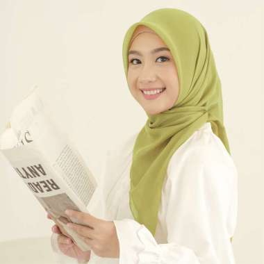 Lozy Hijab - Kirana Paris Plain Japan (Hijab Segiempat Paris Premium) Lime