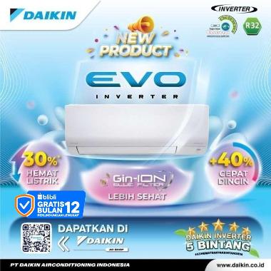 DAIKIN AC EVO Malaysia Inverter 1½ PK 1.5 PK FTKF35AV14 - RKF35AV14