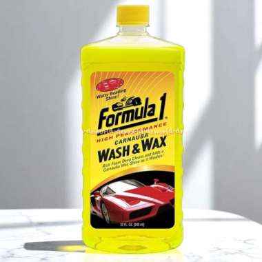 Formula1 Carnauba Wash & Wax 473 ml Membersihkan Dan Memoles Mobil Formula 1 Formula One Karnauba Wa