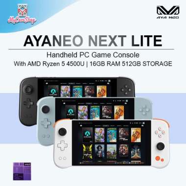 AYANEO NEXT - Konsol Game Handheld 7 Inci, AMD Ryzen 7 5825U, RAM 16GB, SSD NVMe Hingga 2TB, Layar IPS 1280x800