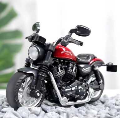 Metal harley bike mainan sepeda MOTOR HARLEY DAVIDSON miniatur motor