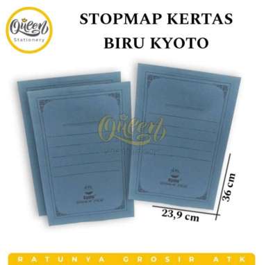 1 PACK (50PCS) STOPMAP KERTAS / MAP KERTAS / MAP DOKUMEN / STOPMAP BIRU KYOTO