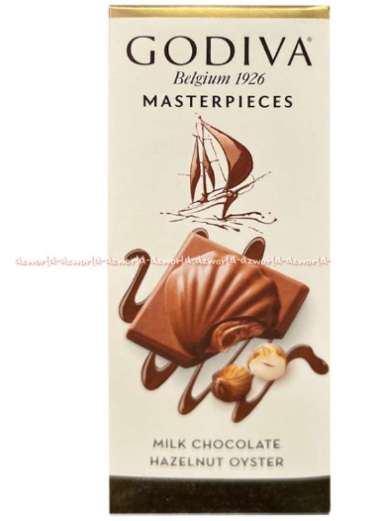 Godiva Masterspiece 78gr Milk Chocolate Hazelnut Oyster Coklat Kacang Hazel Nut Dark Chocolate Ganac