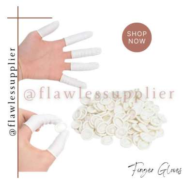 Sarung Jari Karet Tebal Finger Cots Finger Gloves Alice Dental Coat Coats Pelindung Tangan Rubber Sa