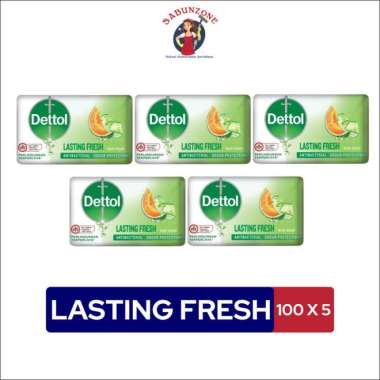 Promo Harga Dettol Bar Soap Lasting Fresh per 5 pcs 100 gr - Blibli