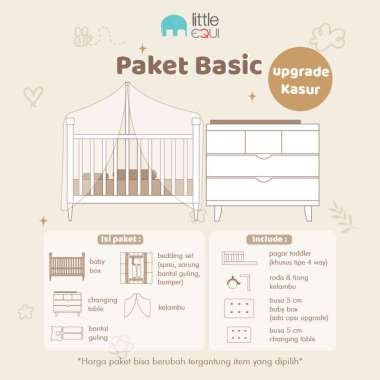 Little Equi paket basic + up jp cotton + up matrass busa 10 cm House-Pod