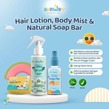 (Glowby) Hair Lotion Body Mist & Soap Bar