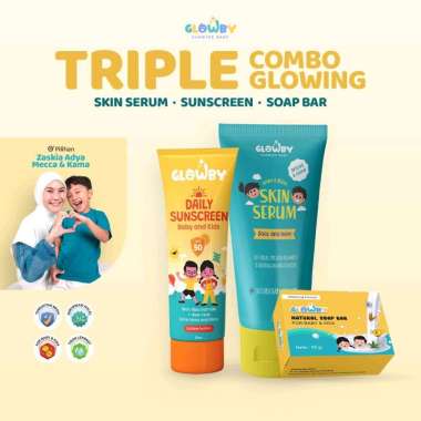 (Glowby) Triple Combo Glowing Skin Serum-Soap Bar-Sunscreen