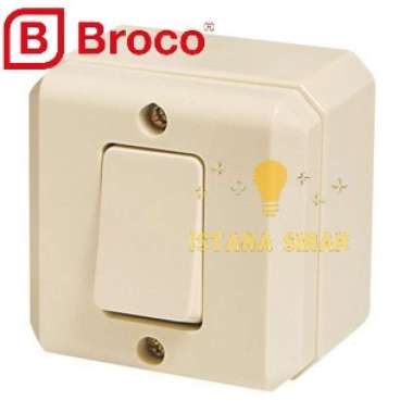 Saklar Single Engkel Broco Saklar Lampu Outbow Switch OB Tempel 16210