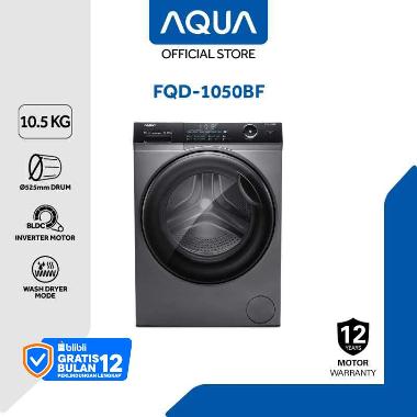 Aqua Elektronik FQD-1050BF Mesin Cuci Pengering Front Loading - 10.5 Kg - Super Wash Series
