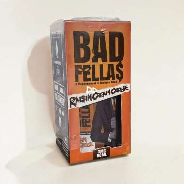 BAD FELLAS RAISIN CREAM CHEESE 60ML BY VAPERSSENSI x CATTA | LIQUID VAPE FREEBASE 12MG