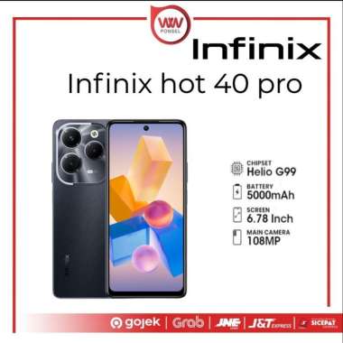 Hp Infinix Hot 40 Pro Ram 8GB Internal 256GB Garansi Resmi Starlit Black