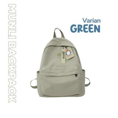 Goto Munli Backpack Tas Sekolah Ransel Laptop Kuliah Kerja Wanita BIG GREEN