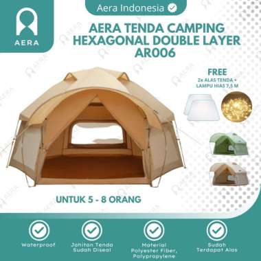 AERA Tenda Camping Hexagonal | Tenda Glamping 5-8 Orang AR006 | Tenda Camping Double Layer | Tenda C