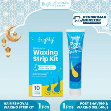 Brighty Post Shaving & Waxing Gel & Waxing Strip Kit