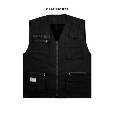 Tactical Vest Rompi Pria Wanita Cargo Outdoor Hitam Ripstop - LAF Project XL Cream